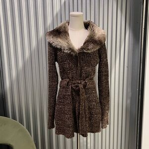 VTG Y2K Faux Fur Trimmed Women's Jacket